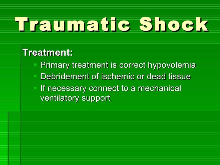 what is the correct treatment for shock