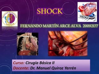 FERNANDO MARTÍN ARCE ALVA 20092177
Curso: Cirugía Básica II
Docente: Dr. Manuel Quiroz Yerrén
 