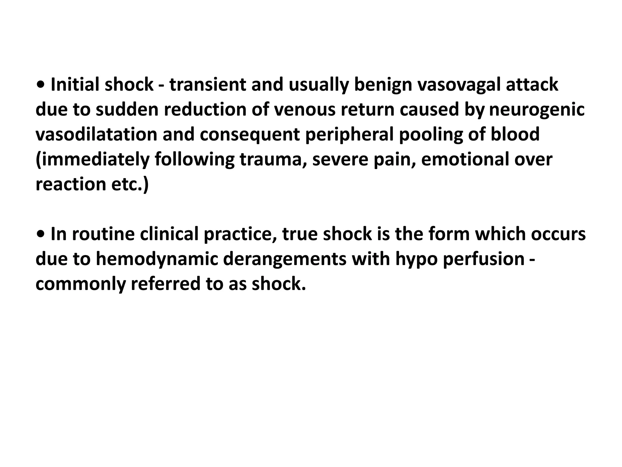 SHOCK management and types and ways of diagnosis | PPTX