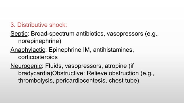 Shock / Types of Shock / Stages of Shock / Management of Shock | PDF