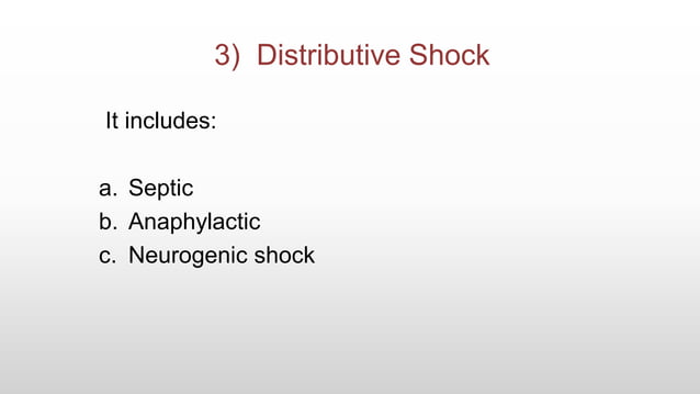 Shock / Types of Shock / Stages of Shock / Management of Shock | PDF