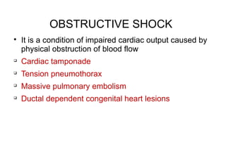 Obstructive Shock Heart Example clinical identification and management of of shock .pptx