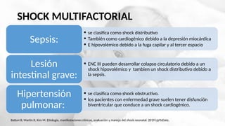 Shock manejo y abordaje en neonatología. | PPTX