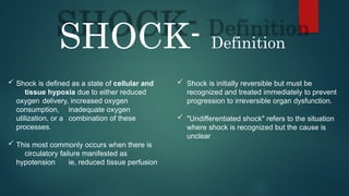 shock-basic principles in surgery for final mbbs | PPTX