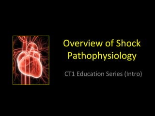 Overview of Shock
Pathophysiology
CT1 Education Series (Intro)
 
