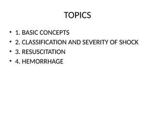 Comprehensive Overview of Shock: Pathophysiology, Classification, and ...
