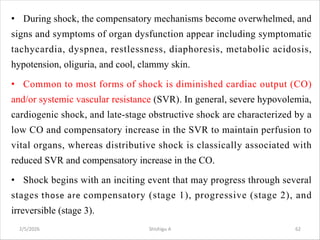 Shock managemet and first aid bsc nursing | PDF