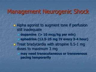 Management Cardiogenic ShockOPTIMIZING PUMP FUNCTION:Pulmonary artery monitoring is a necessity !!Aggressive airway management: Mechanical VentilationJudicious fluid managementVasoactive agentsDobutamineDopamine