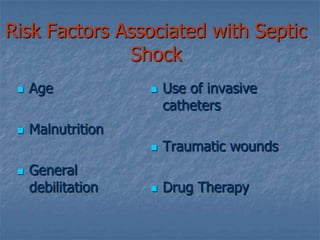 Vasogenic/Distributive ShockEtiologiesSeptic Shock (Most Common)Anaphylactic Shock Neurogenic Shock