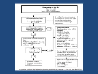 UTI Hospital Provincial del Centenario – Rosario - Modificado de Dellinger P. Crit. Care Med. Marzo 2003
Lactato ≥ 2.5
 