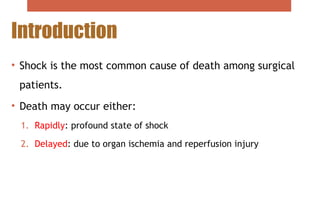 Shock Introduction shock and bleeding in surgery and its indications | PPTX