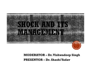 shock and its management.pptx all the types of shock | PPTX