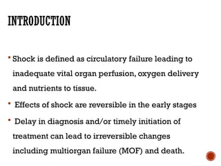 Shock Introduction shock and its management.pptx all the types of shock | PPTX