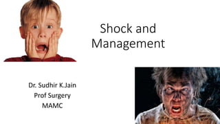 Shock and
Management
Dr. Sudhir K.Jain
Prof Surgery
MAMC
 