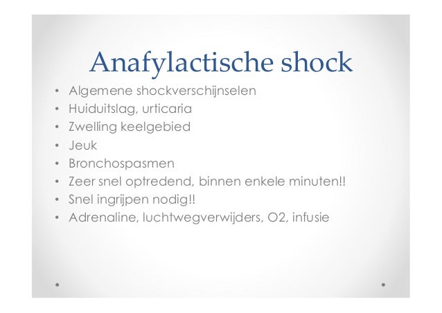 anafylactische shock behandeling
