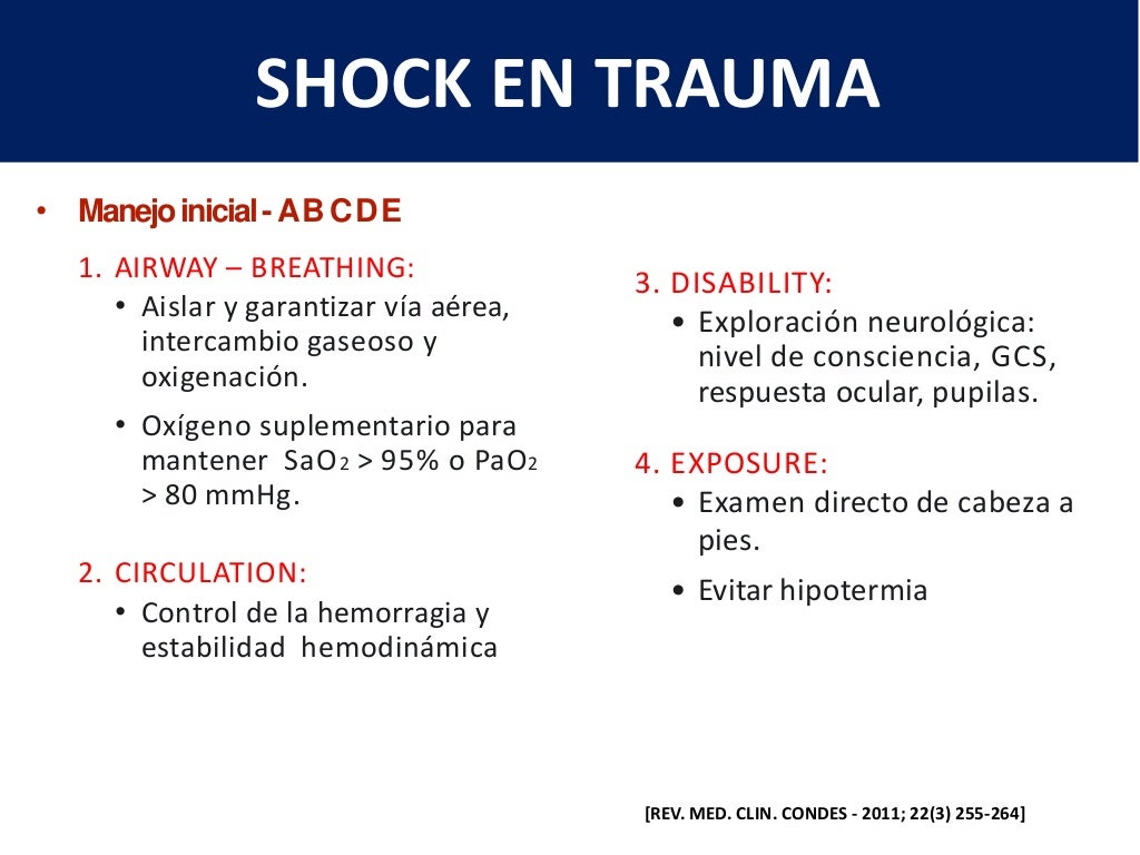 Shock en trauma