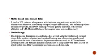 SHOCK INDEX AS A PREDICTOR OF VASOPRESSOR USE in patients with sepsis ...