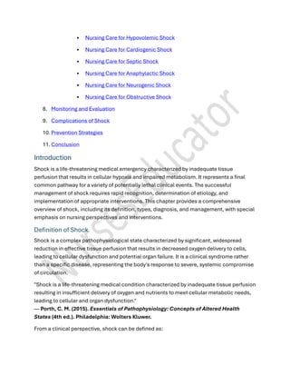 SHOCK: A COMPREHENSIVE GUIDE FOR MEDICAL AND NURSING PRACTICE | PDF
