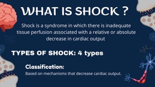 Comprehensive Overview of Shock: Types, Mechanisms, and Treatment | PDF