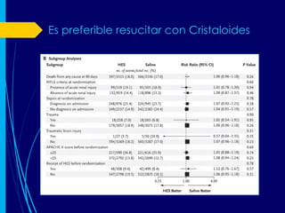 Es preferible resucitar con Cristaloides
 