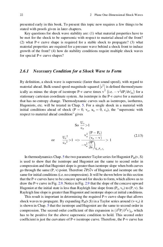 Shock wave compression of condensed matter