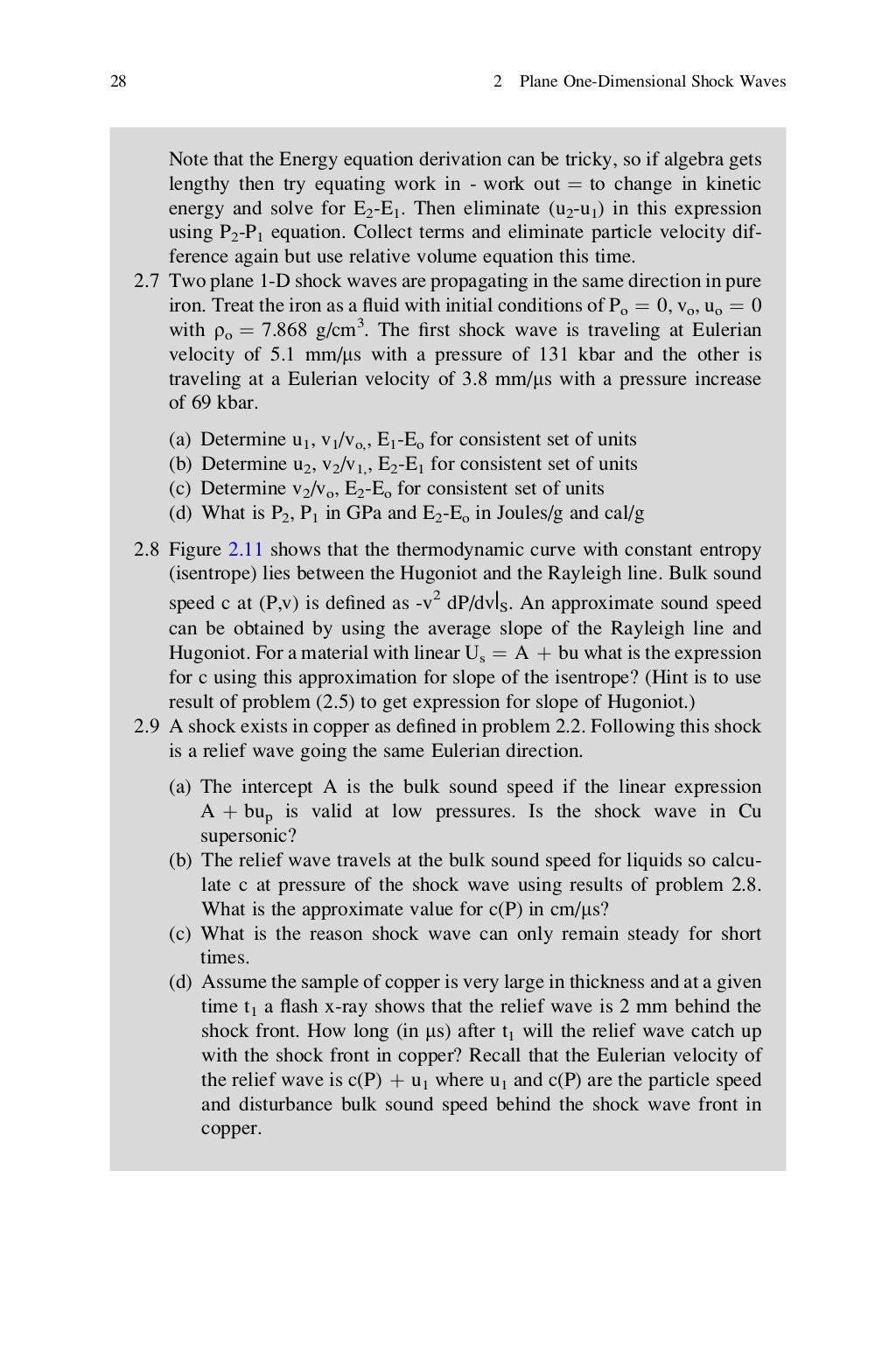 Shock wave compression of condensed matter