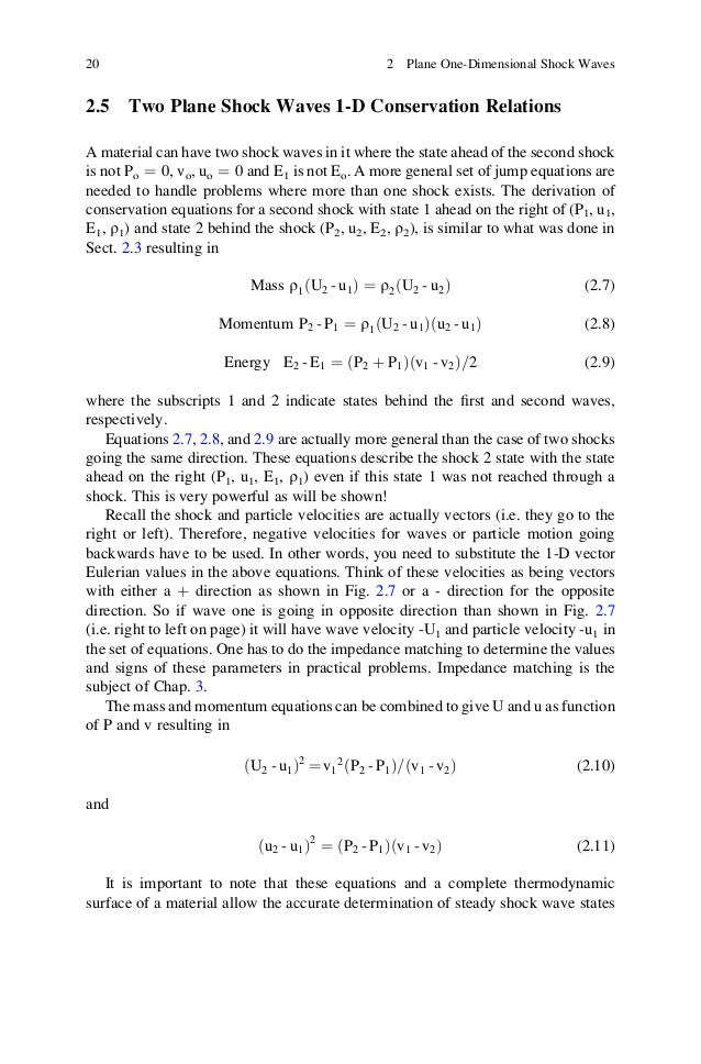 Shock wave compression of condensed matter