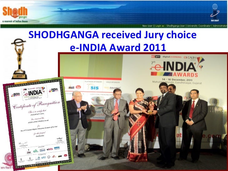 Presentation on Shodhganga National Repository of Indian ETDs