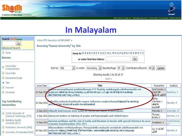 Shodhganga: a National Repository of Indian Electronic Theses and ...