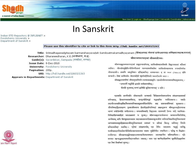 Shodhganga: a National Repository of Indian Electronic Theses and ...