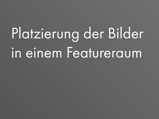 Platzierung der Bilder
in einem Featureraum
 