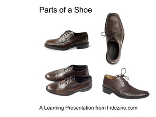 Parts of a Shoe A Learning Presentation from Indezine.com 