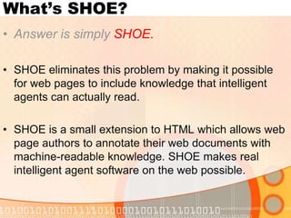Shoe Add Create In Html SHOE (simple html ontology extensions) | PPTX