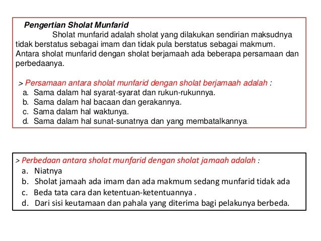 Sholat Jamaah N Munfarid