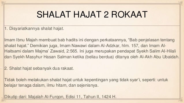 Sholat Sunnah 4 Mutlak Hajat Taubat