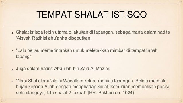 Sholat Sunnah 6 Istisqo Tasbih