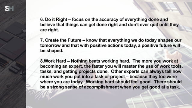 Shon Holyfield: Working Hard - Component Parts | PPT