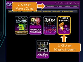 Shooter Game Design with Sploder - Library Program | PPTX
