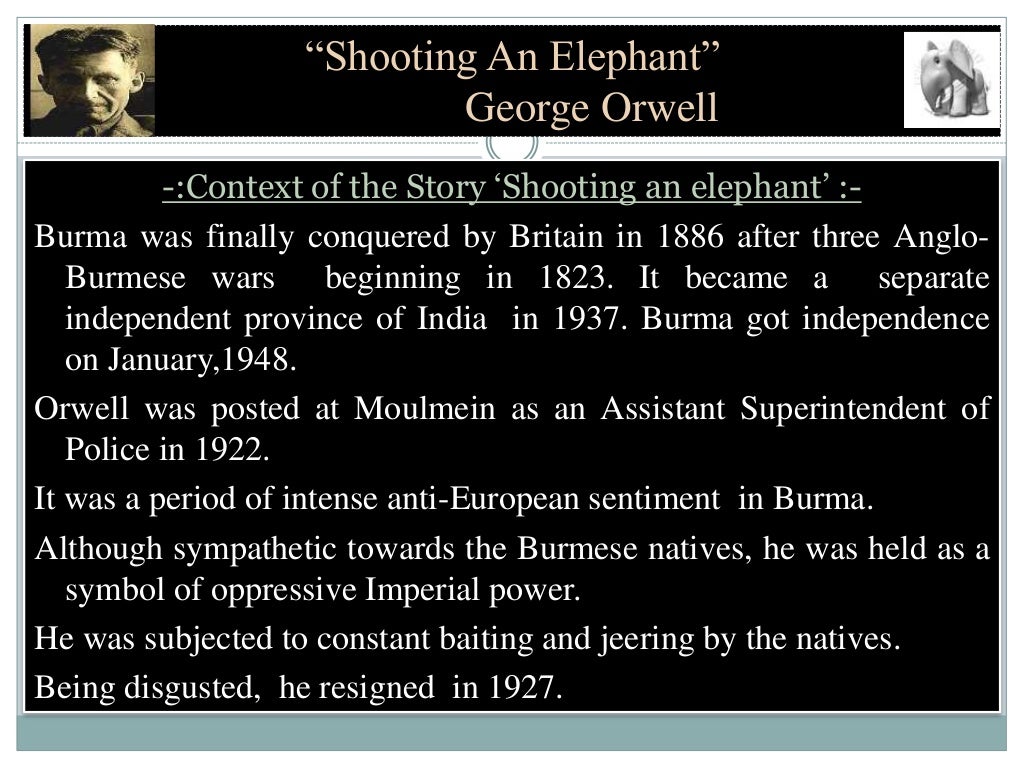 Shooting an elephant by i.s