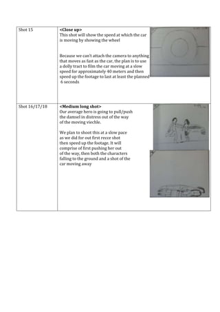 Shot 15         <Close up>
                This shot will show the speed at which the car
                is moving by sho...