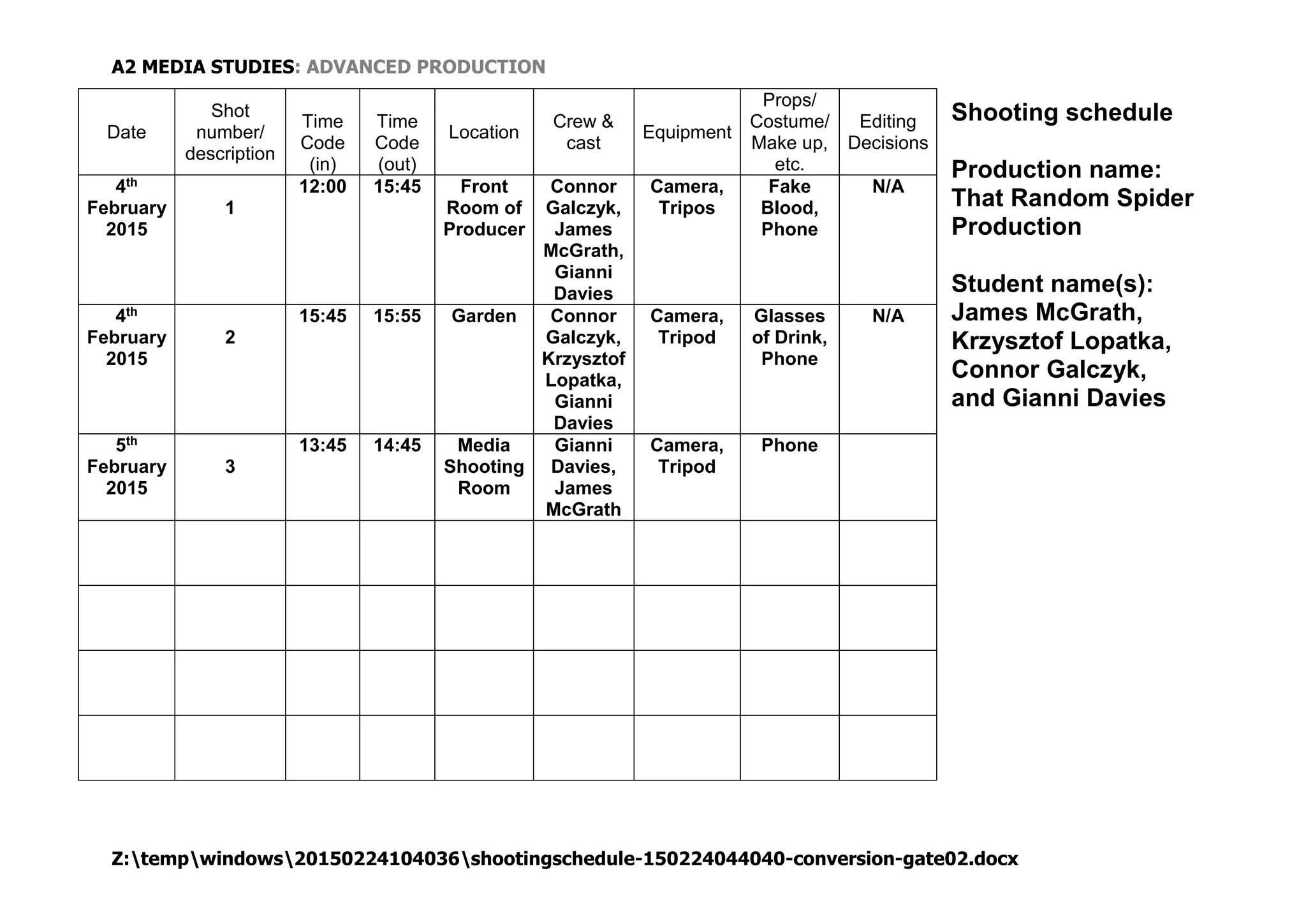 shooting-schedule-ppt-free-download