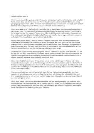 Shooting script for 5 minute story | DOCX