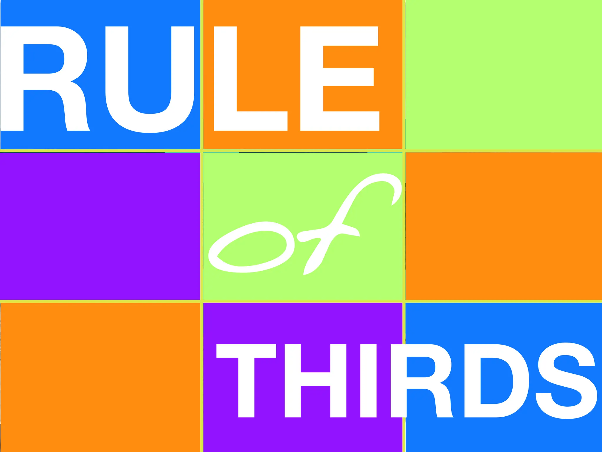 RULE
THIRDS
of
 