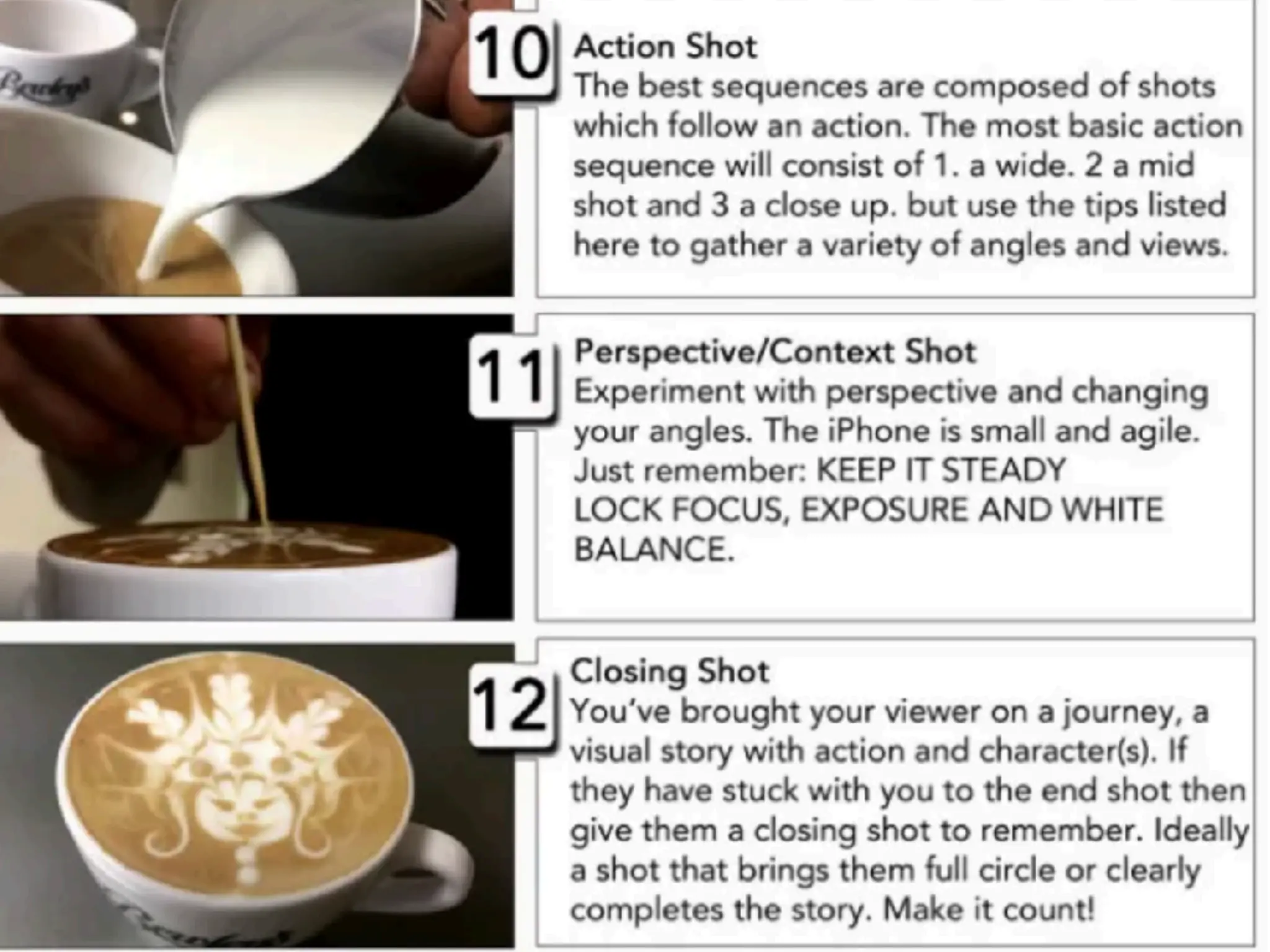 Shooting good video for a digital video story