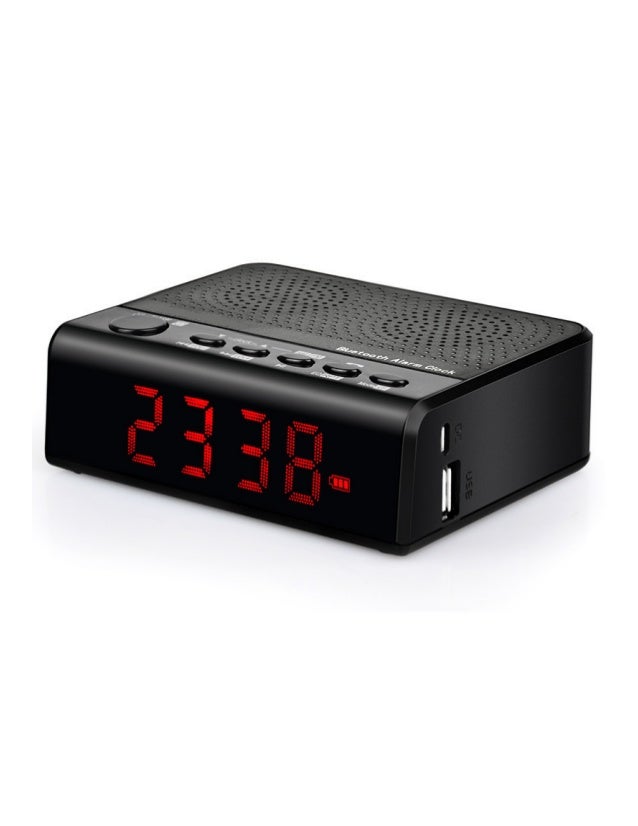 2017 best bedside bluetooth alarm clock radio speaker with 3.5" LED display
