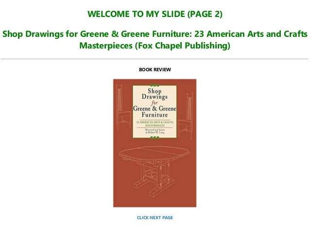 Free Download Shop Drawings For Greene Greene Furniture 23 Ameri