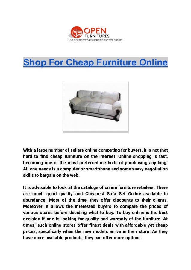Shop For Cheap Furniture Online