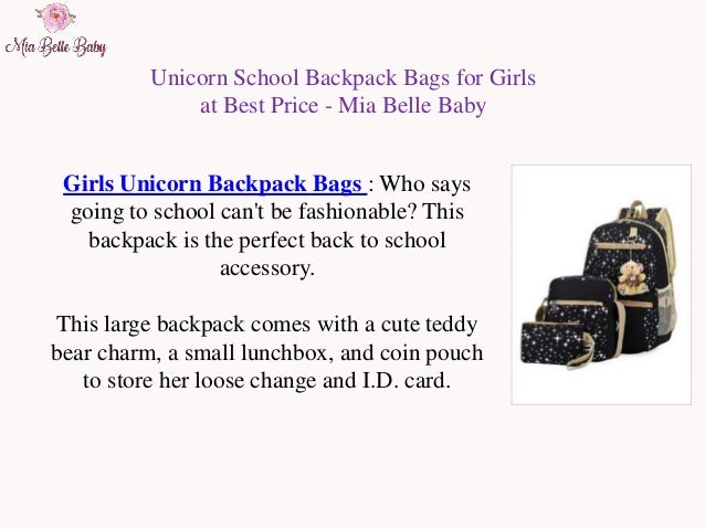 Shop For Trending Unicorn School Backpack Lunch Box For Girls At Be