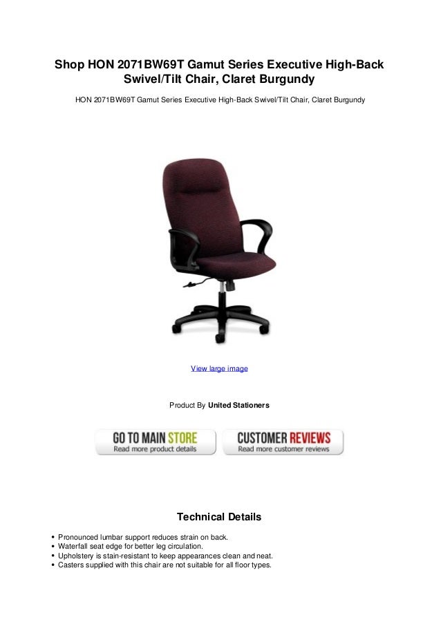 shop hon 2071 bw69t gamut series executive high back swiveltilt chair