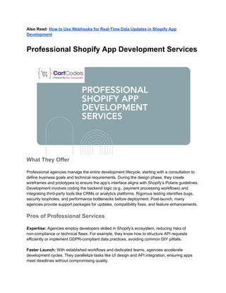 Shopify App Development: DIY vs. Professional Services | PDF